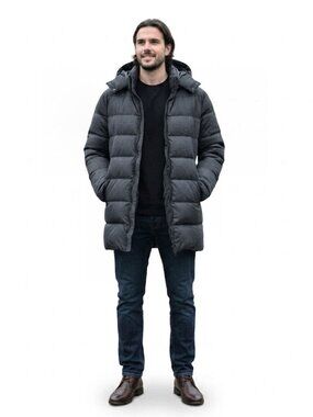 Herno Hooded Down Parka Jacket Black Men's Size 54 Nordstrom Return
